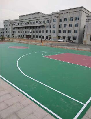 蘭州新區檢察院硅pu球場(chǎng)施工完畢